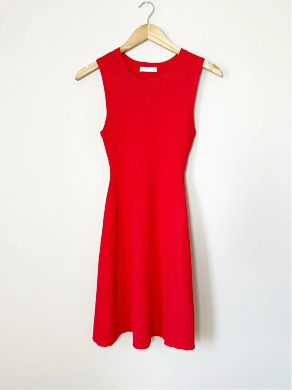 red ribbed tank dress HATCH Collection The Softest Rib Nursing Tank Dress in Coral
